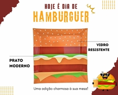 Conj 2 Pratos De Hambúrguer Em Vidro na internet