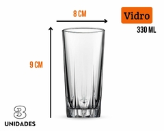 Jogo 3 Copos De Vidro 330ml Transparente na internet