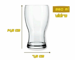 Imagem do Kit 12 Copos Cerveja 360ml Vidro Resistente