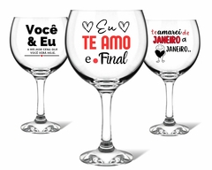 1 Taça Gin 630ml Dia Dos Namorados Vidro Personalizada - Oro Comércio