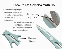 Tesoura De Cozinha Aço Inox Multiuso Casual - Oro Comércio