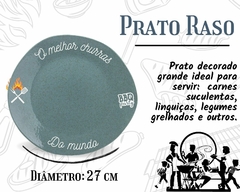 1 Prato Raso Grande Cerâmica P/ Churrasco na internet