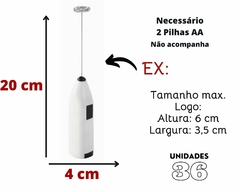 36 Mini Mixer Personalizado Misturador Ovos Bebidas - Oro Comércio