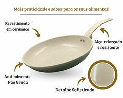 Frigideira Com Revestimento Cerâmica 28cm Grande - Oro Comércio