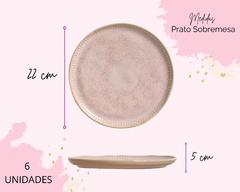 Conjunto de 6 Pratos de Sobremesa Rosa Litchi na internet