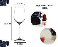 2 Taças Cristal 510ml Vinho, Refinado, Resistente, Água na internet