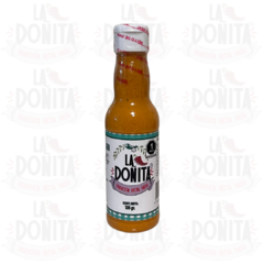 Salsa La Doñita 4.40 oz green label mild spicy.