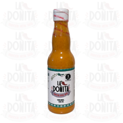 Salsas La Doñita 6.34 oz green label mild spicy.