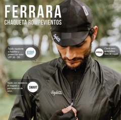 CHAQUETA DE CICLISMO SAFETTI ROMPEVIENTO FERRARA/TRENTINO HOMBRE (USD 119) perfecta contra viento y llovizna - tienda online