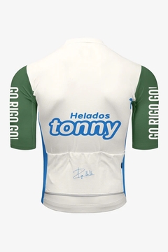 CAMISETA DE CICLISMO El Primer Jersey de Rigo! KM100 UNISEX HELADOS TONNY (OFERTA 92000 Pesos Ultimos Talles!!)