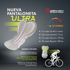 CALZA DE CICLISMO ELEVEN ULTRA SIN COSTURA NEGRA HOMBRE 9 HRS (108 USD) en internet