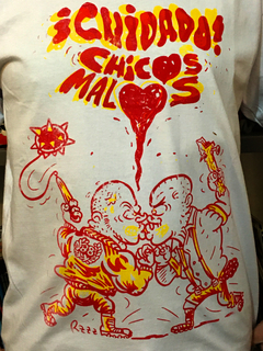 Remera serigrafiada "¡CUIDADO! Chicxs Malxs" - tienda online