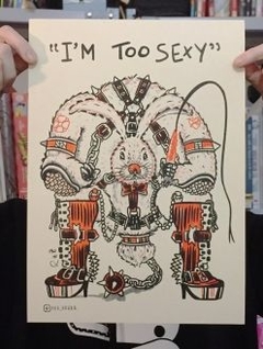 Print KAIJU "I´m Too sexy" en Risografía