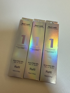 REFIL GEL SCULPING TRANSPARENTE 1 15ML - REAL LOVE