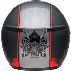 CAPACETE BELL SRT HART LUCK PRETO/VERMELHO