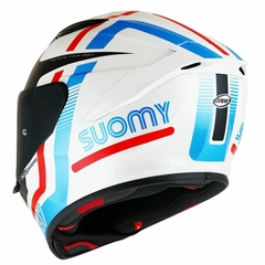 CAPACETE SUOMY TRACK 1 NINETY BRANCO/VERMELHO/AZUL - loja online