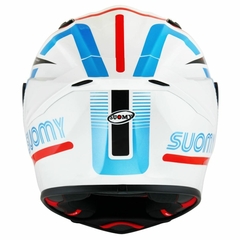 CAPACETE SUOMY TRACK 1 NINETY BRANCO/VERMELHO/AZUL - comprar online