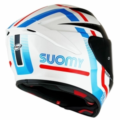 Imagem do CAPACETE SUOMY TRACK 1 NINETY BRANCO/VERMELHO/AZUL