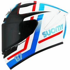 CAPACETE SUOMY TRACK 1 NINETY BRANCO/VERMELHO/AZUL na internet