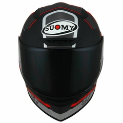 CAPACETE SUOMY TRACK 1 NINETY CINZA/VERMELHO