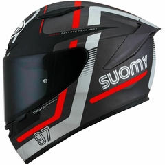 CAPACETE SUOMY TRACK 1 NINETY CINZA/VERMELHO na internet