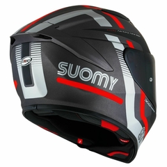 Imagem do CAPACETE SUOMY TRACK 1 NINETY CINZA/VERMELHO