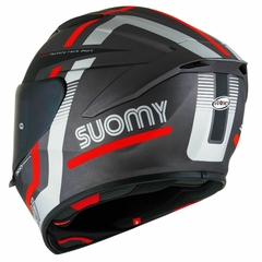 CAPACETE SUOMY TRACK 1 NINETY CINZA/VERMELHO - loja online