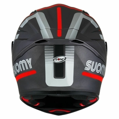 CAPACETE SUOMY TRACK 1 NINETY CINZA/VERMELHO - comprar online