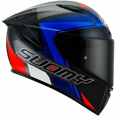 CAPACETE SUOMY TRACK 1 GLAM PRETO/AZUL/VERMELHO na internet