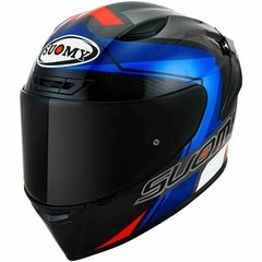 CAPACETE SUOMY TRACK 1 GLAM PRETO/AZUL/VERMELHO