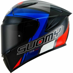 CAPACETE SUOMY TRACK 1 GLAM PRETO/AZUL/VERMELHO - TRILHA FORTE