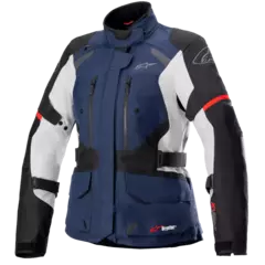 JAQUETA ALPINESTARS STELLA ANDES V3 DRYSTAR AZUL ESCURO/PRETO/CINZA GELO