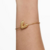 Meio Bracelete de Coração Dourado