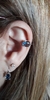 Piercing Oval Cristal London Blue Prata 925