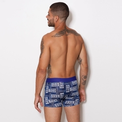 Cueca Boxer Microfibra Estampada - Elástico Liso - C2915 na internet