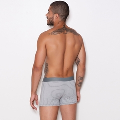 Cueca Boxer Adulto Risca de Giz em Algodão Penteado (Cotton Penteado Risca de Giz) - C5838 - KVM MODAS