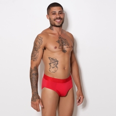 Cueca Slip Romantic Liso Elástico Bordado - C7541