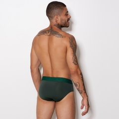 Cueca Slip Romantic Liso Elástico Bordado - C7541 na internet