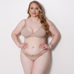 Conjunto Plus Size sem Bojo em Microfibra e Renda - C9103 na internet