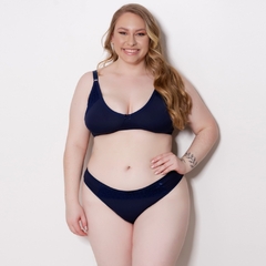 Conjunto Plus Size sem Bojo em Microfibra e Renda - C9103 na internet