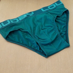 Cueca Slip Microfibra Lisa Elástico Bordado - C7542