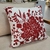 Almofada Cheia 50x50 cm Floral Vermelha - comprar online