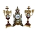 Relogio com candelabros de porcelana Limogges- 42cm - comprar online