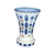 Vaso em cristal overlay azul com motivo floral - 19cm na internet