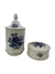 Bomboniere e Biscoiteira motivo floral em porcelana-16cm - comprar online