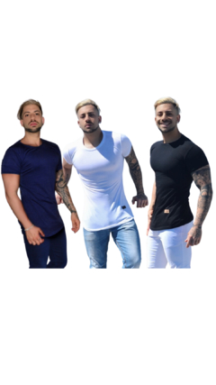 Pack X3 Remerones Hombre Entallados Long Slim Fit - Two Two Two® | Indumentaria