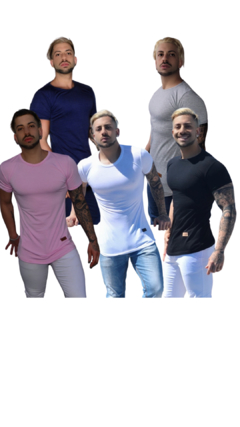 Pack X5 Remerones Hombre Entallados Long Slim Fit - Two Two Two® | Indumentaria