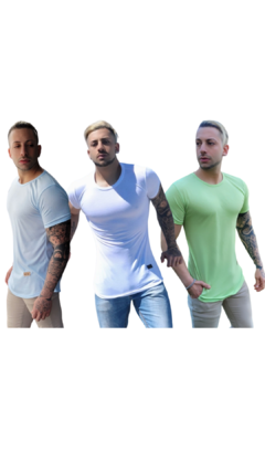 Pack X3 Remerones Hombre Entallados Long Slim Fit - tienda online