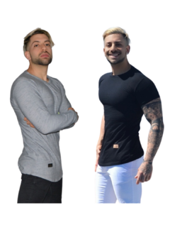 Pack X2 Remeron + Sweater Hombre Entallado Long Slim Fit