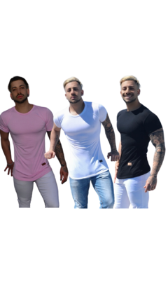 Pack X3 Remerones Hombre Entallados Long Slim Fit - comprar online